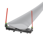 BRC-PRO™ Blade Resting Cradle for internal transport and storage of wind turbine blades